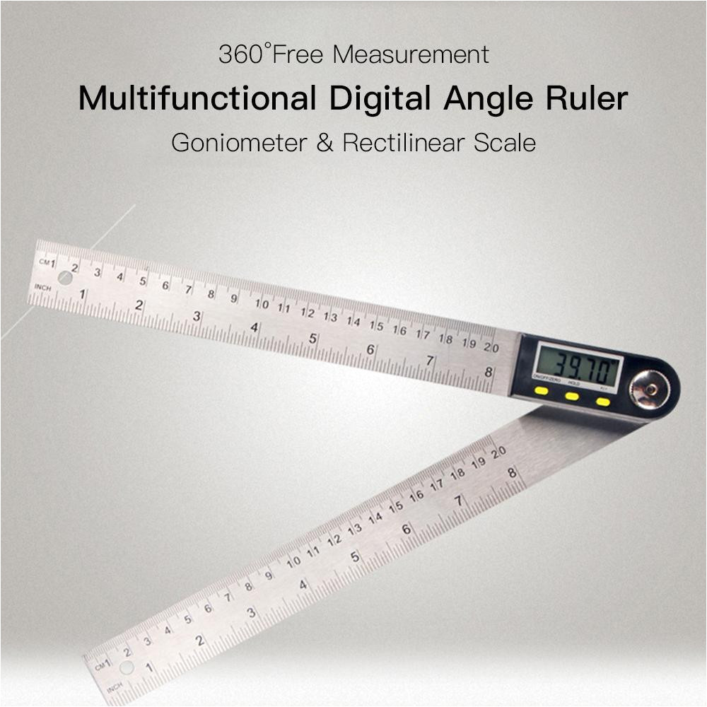 2019 multifunctional measuring tool digital angle ruler 360 lcd display stainless steel electronic goniometer protractor from jiayouwang19820823