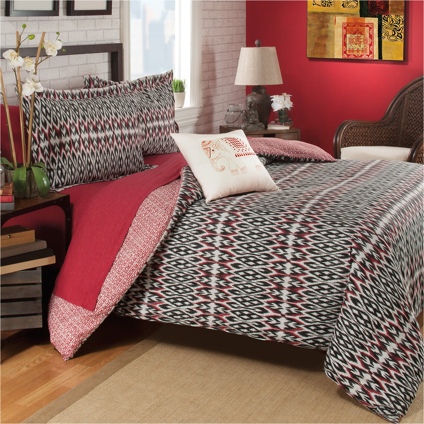 aviana 100 cotton reversible comforter set jpg