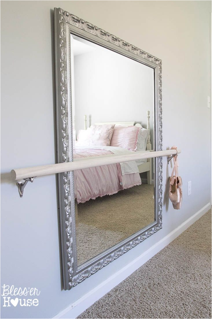 diy ballet barre and how to hang a heavy mirror bless er house