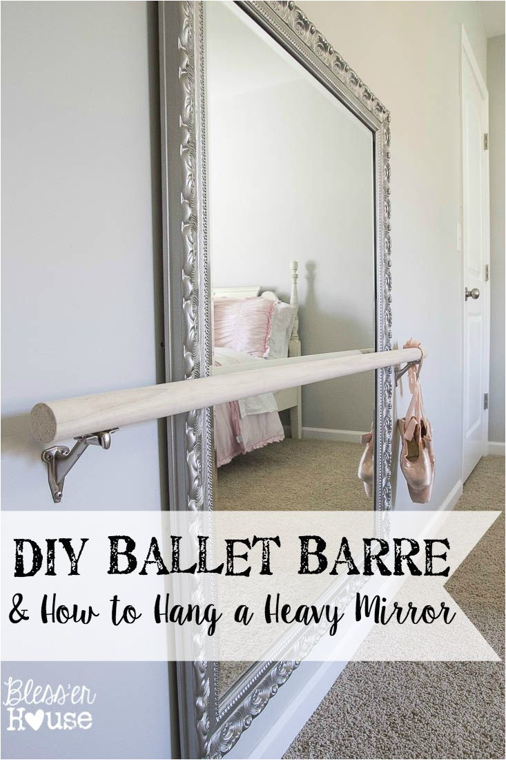 Portable Ballet Barre Wood Diy Diy Ballet Barre and How to Hang A Heavy Mirror Inspiring Diy