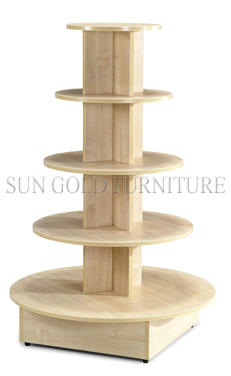 5 tiered round wooden display stand display table sz wdr004