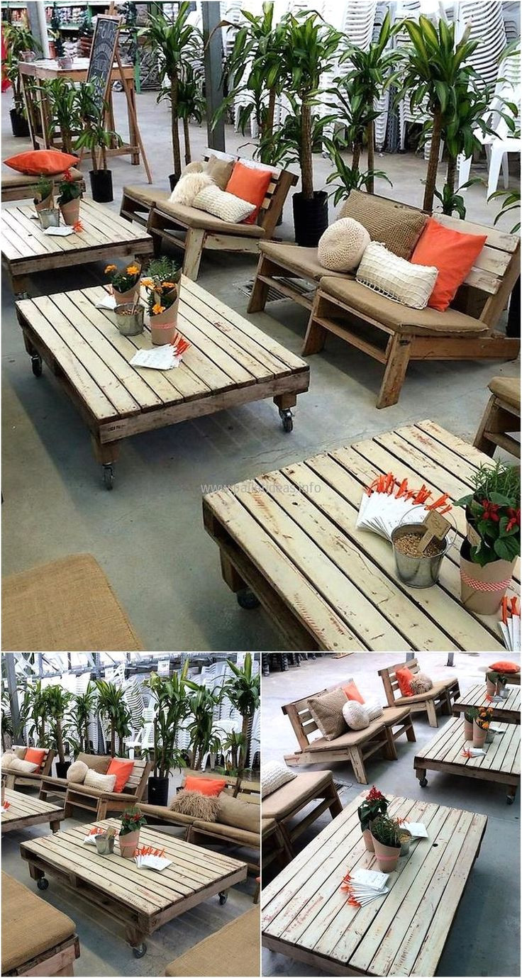 here we will share the idea of creating the outdoor furniture using the pallets as well