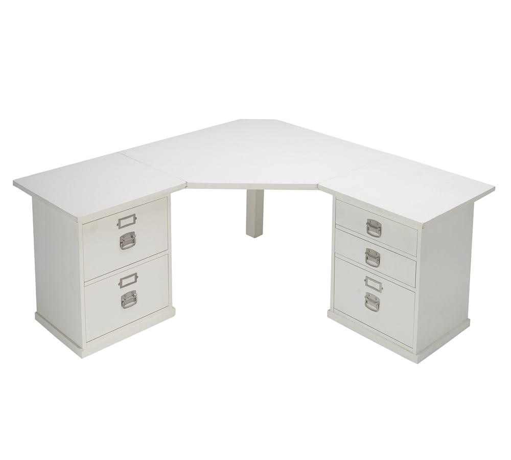 bedford corner desk antique white