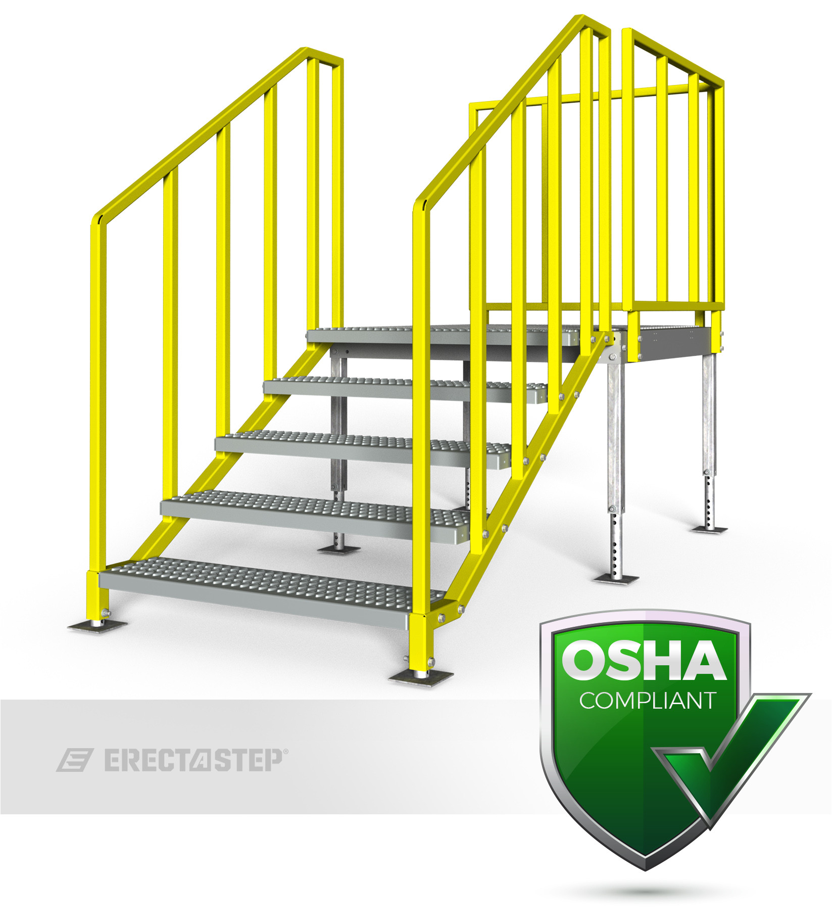 erectastep portable metal stairs provide a fast easy solution for temporary or portable metal stair needs available in 7 sizes from 28 63 711mm