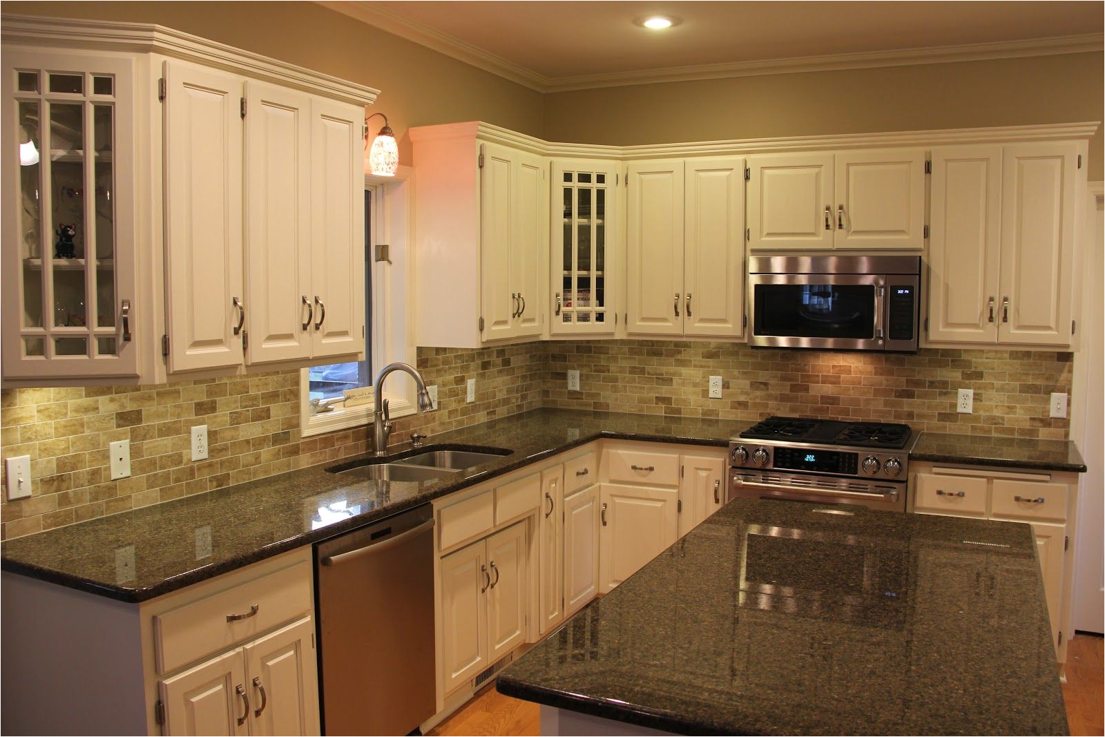 tile backsplashes with granite countertops black kitchen granite countertops with tile backsplash and white