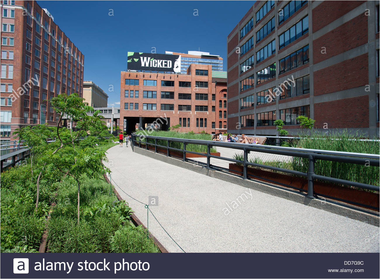 high line elevated park chelsea manhattan new york city usa stock image