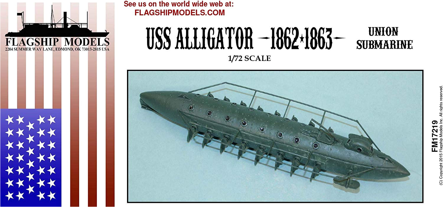 amazon com 1 72 scale uss alligator union submarine 7 5 long toys games