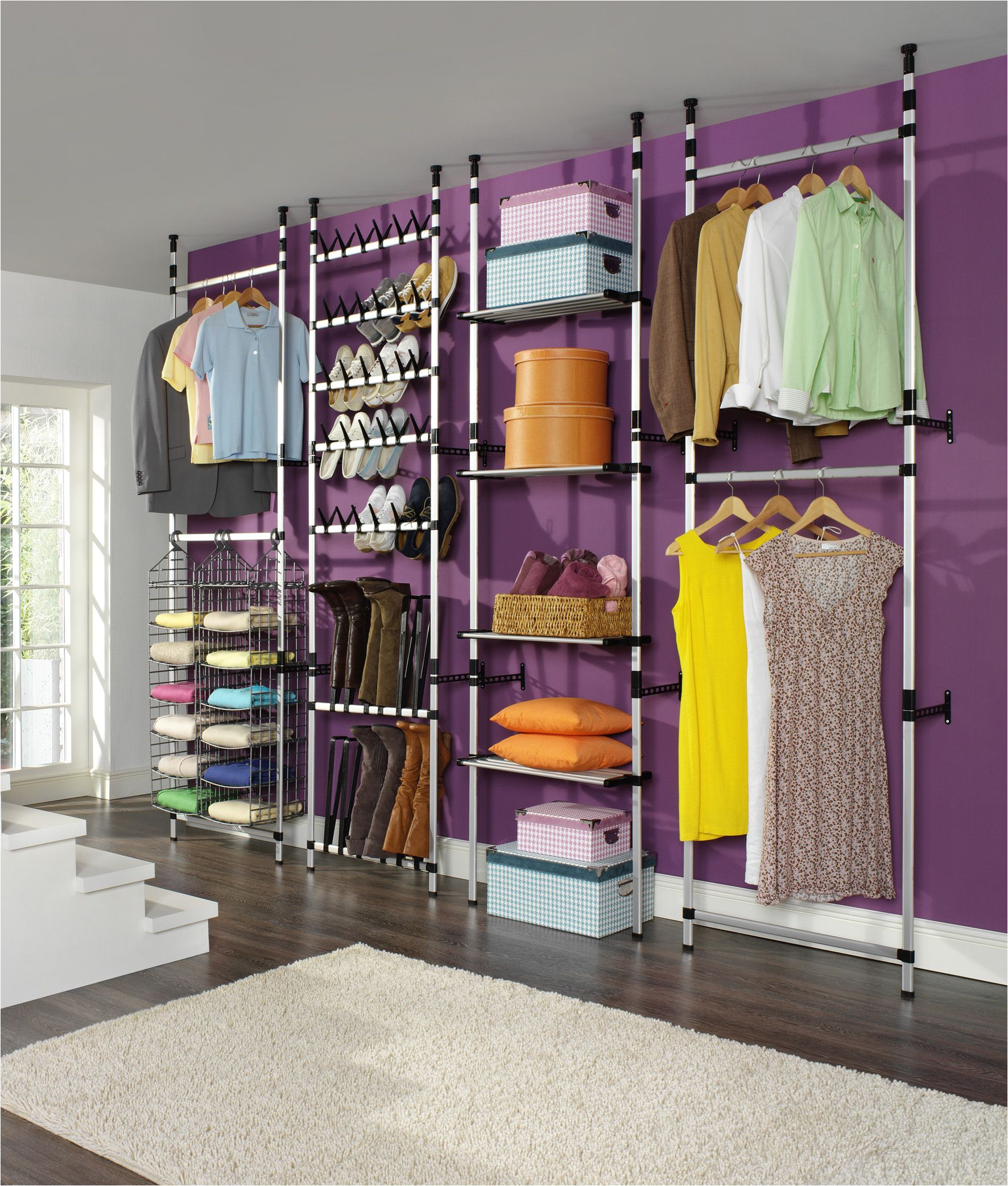 an innovative and versatile storage solution for clothes shoes hats and more