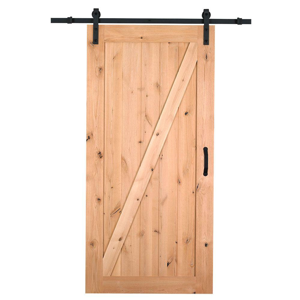 Puertas De Closet Home Depot Pr Masonite 42 In X 84 In Z Bar Knotty Alder Wood Interior Barn Door