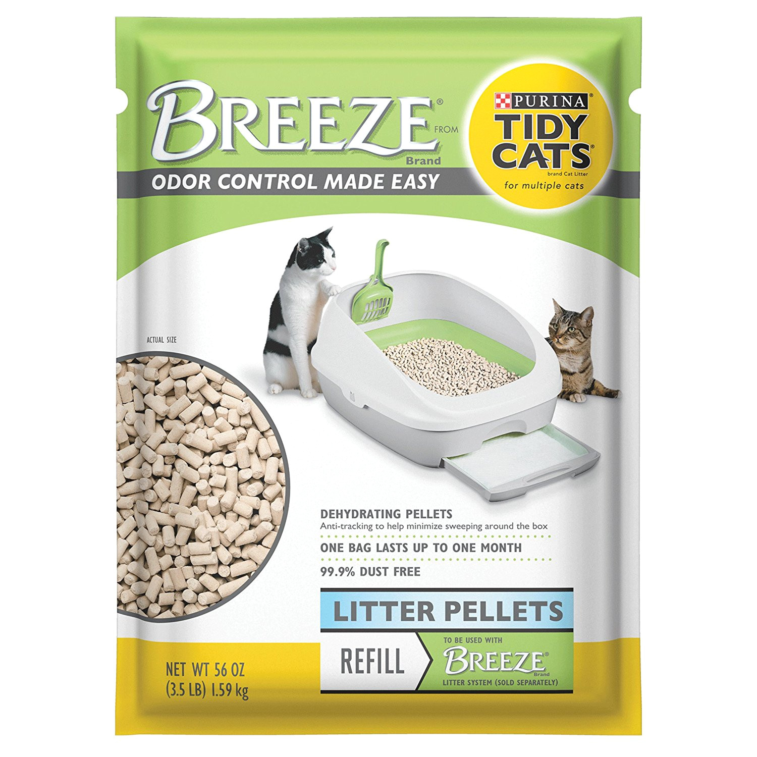 amazon com purina tidy cats breeze pellets refill cat litter 6 3 5 lb pouches pet litter pet supplies