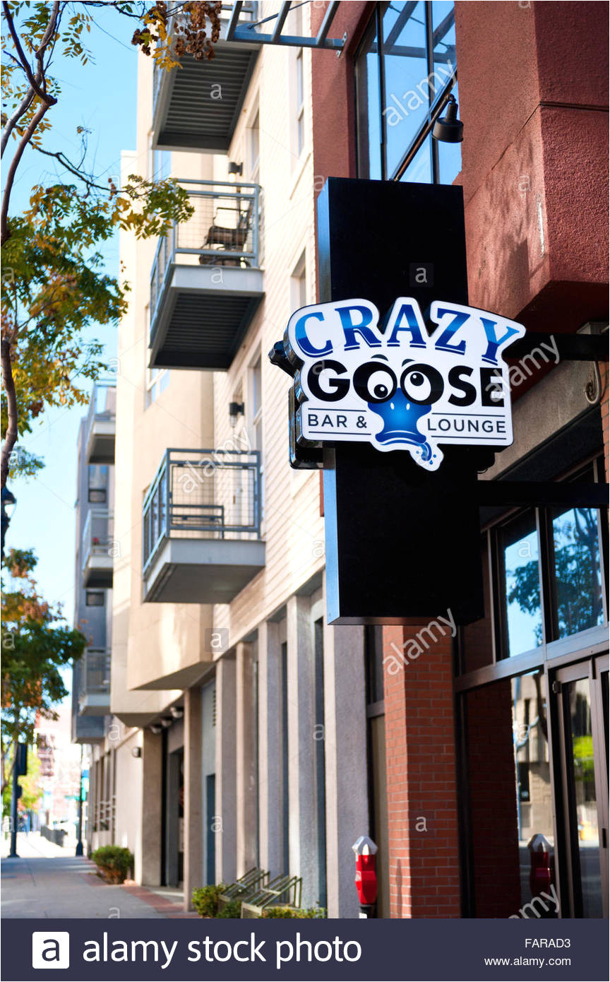 crazy goose bar lounge im gas light district von san diego kalifornien stockbild