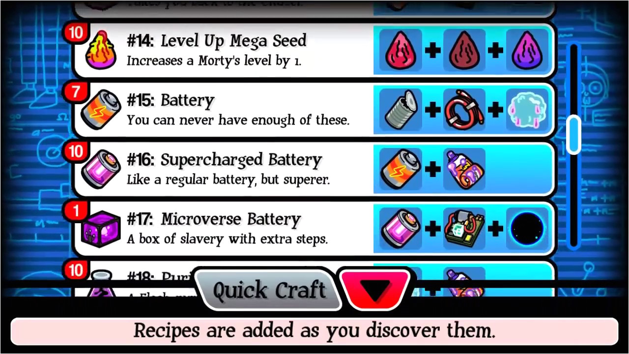 all 34 crafting recipes 2017 pocket mortys