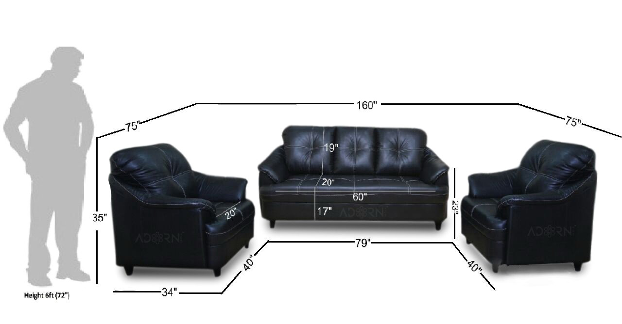 Recliner Chair Under 10000 Adorn India Webster Five Seater sofa Set 3 1 1 Black Amazon In