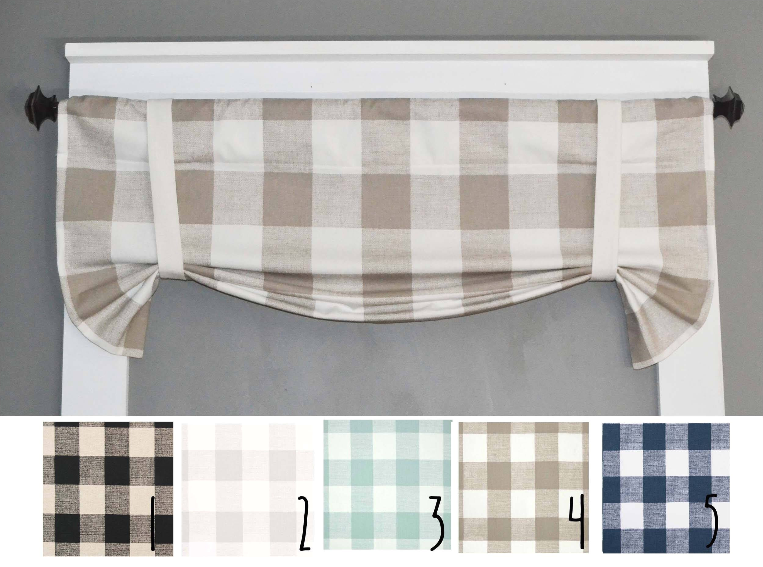 plaid valance buffalo plaid kitchen curtains kitchen valance home decor farmhouse