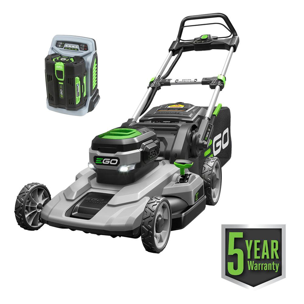 21 in 56 volt lithium ion cordless battery walk behind push mower 5 0