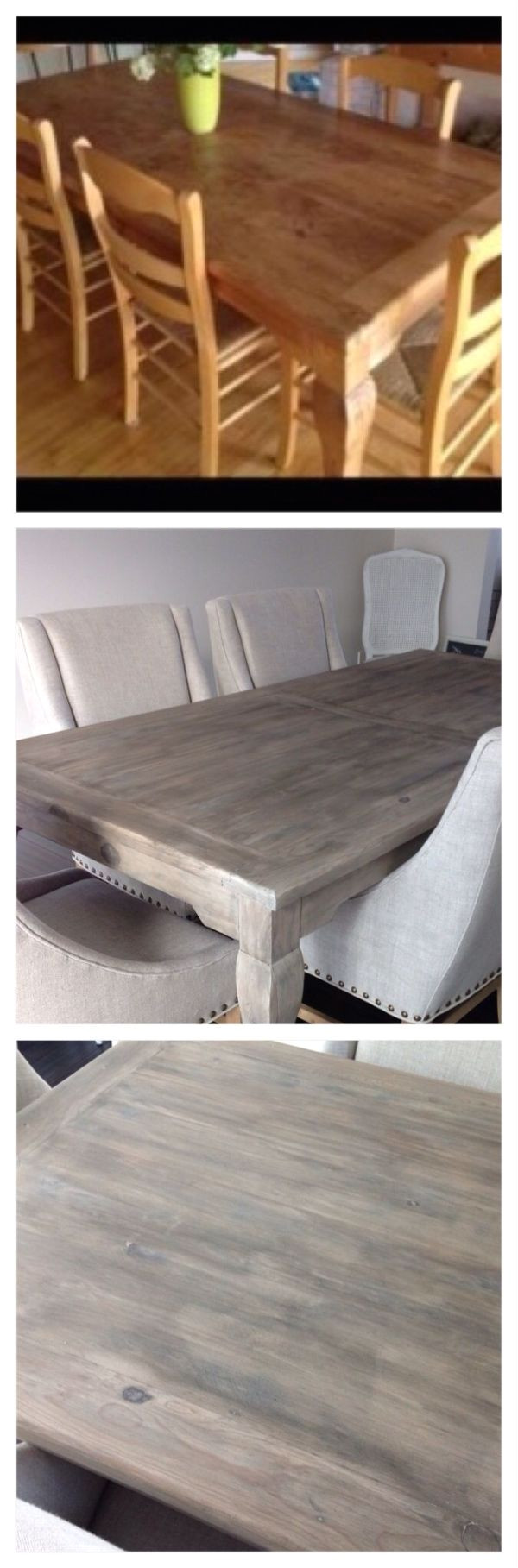 diy restoration hardware finish craigslist table stripped sanded bleached i used