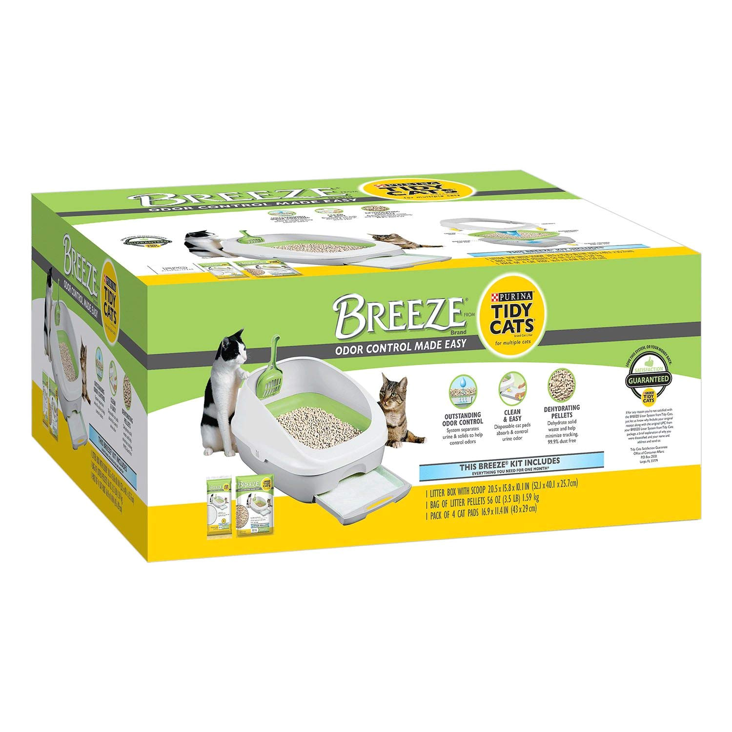 amazon com breeze cat litter box starter kit for multiple cats box pet supplies