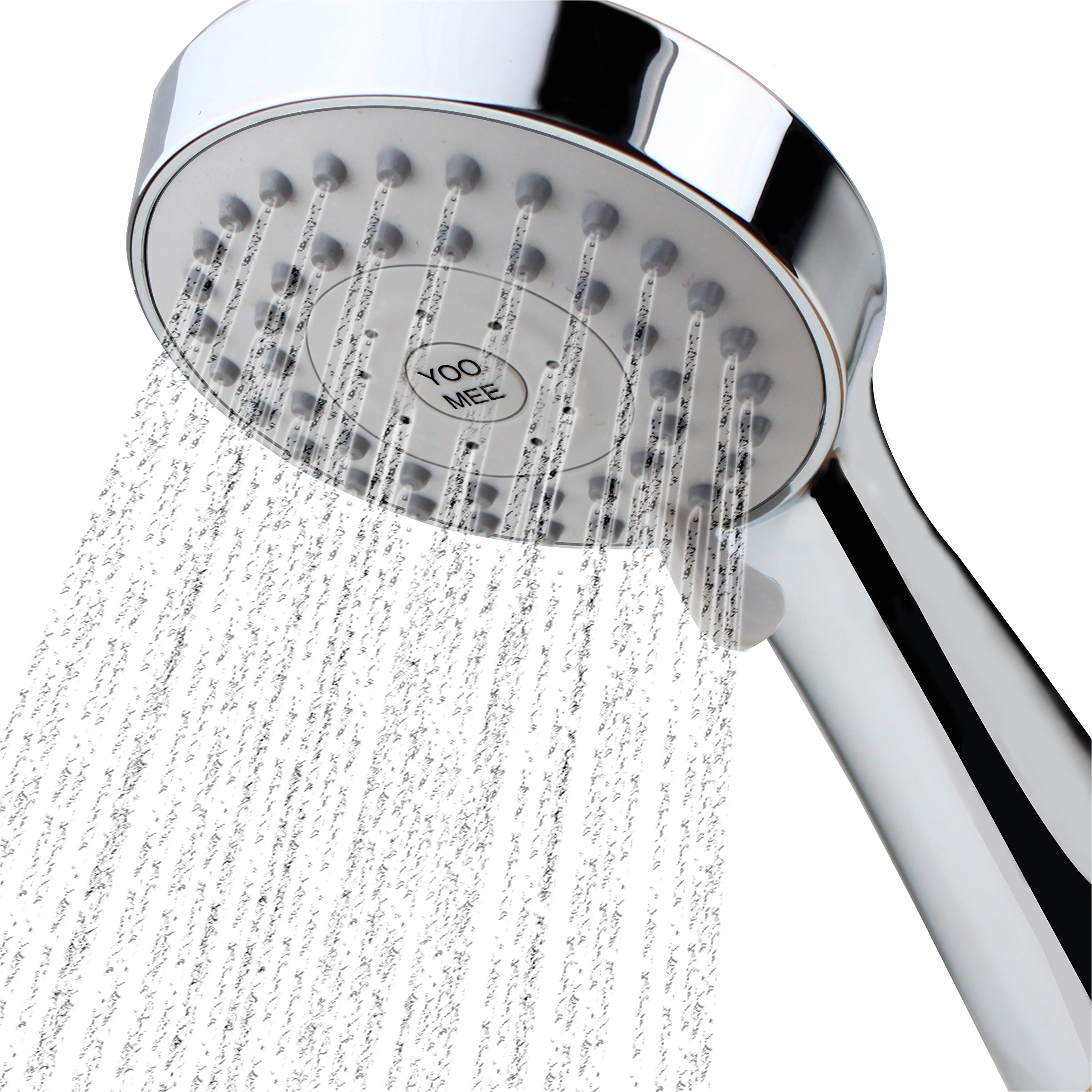 yoo mee high pressure handheld shower head with powerful shower spray against low pressure water