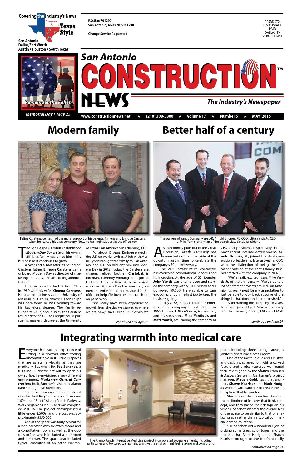 San Marcos Tx Local News San Antonio Construction News May 2016 by Construction News Ltd