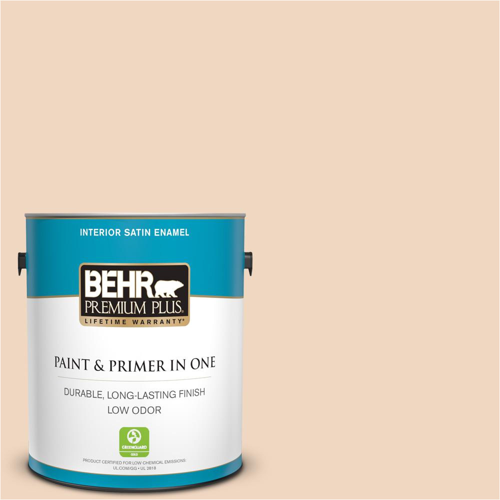 behr premium plus 1 gal ppu4 10 porcelain skin satin enamel low odor