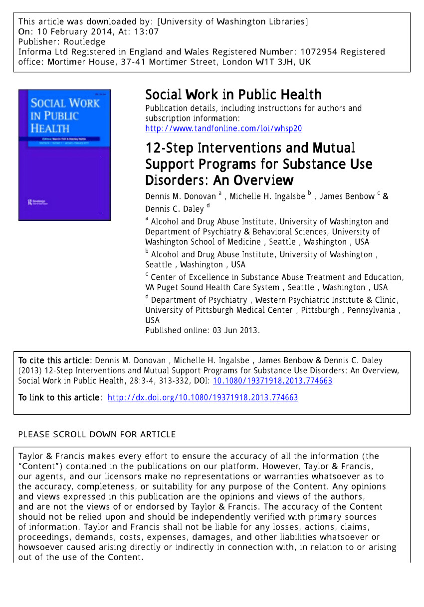 pdf development and initial validation of a 12 step participation expectancies questionnaire