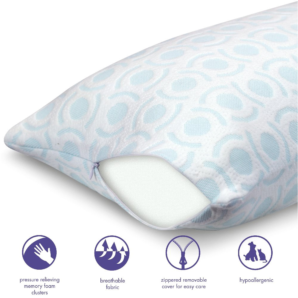 amazon com loftworks mfp d004 big and soft extra long memory foam body maternity pregnancy pillow made in usa 18 w x 60 l light blue home kitchen