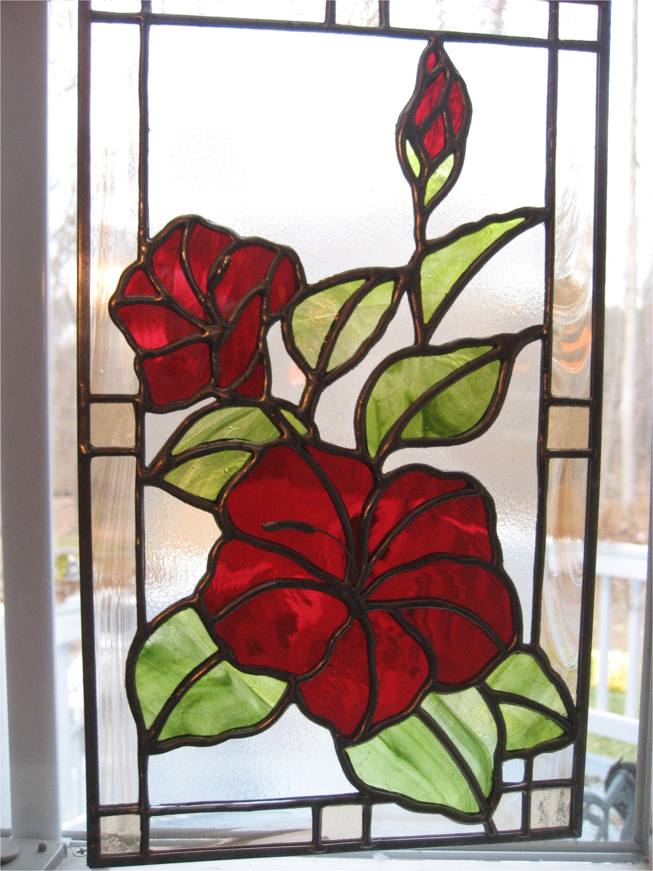 Stained Glass Supply Store Denver Stained Glass Hibiscus Panel My Luv 4 Glass Pinterest Stained