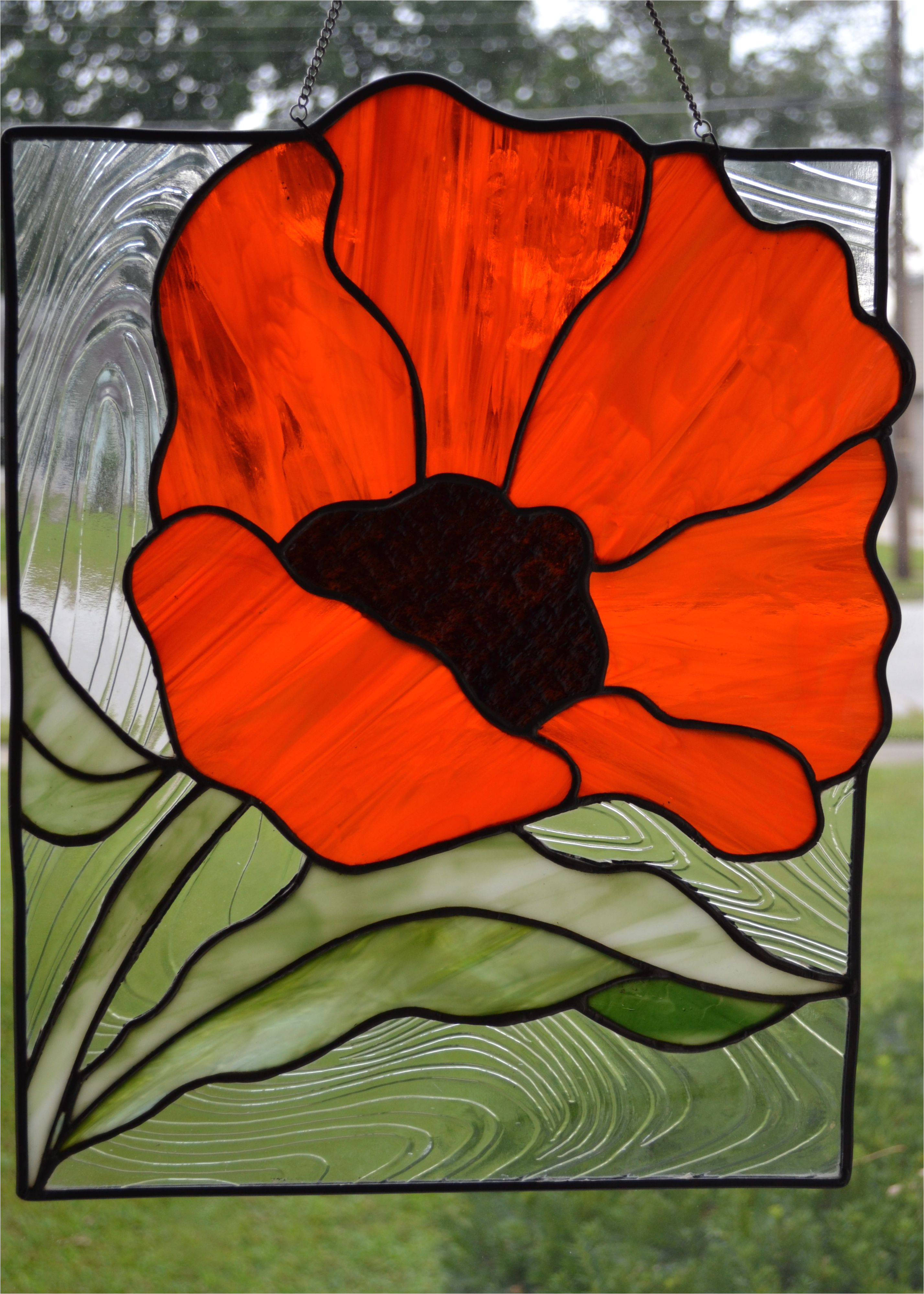 stained glass poppy