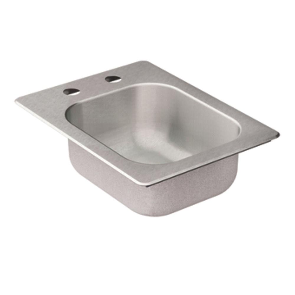 Stand Alone Kitchen Sink Malaysia Moen 2000 Series Drop In Stainless Steel 16 625 In 2 Hole Bar