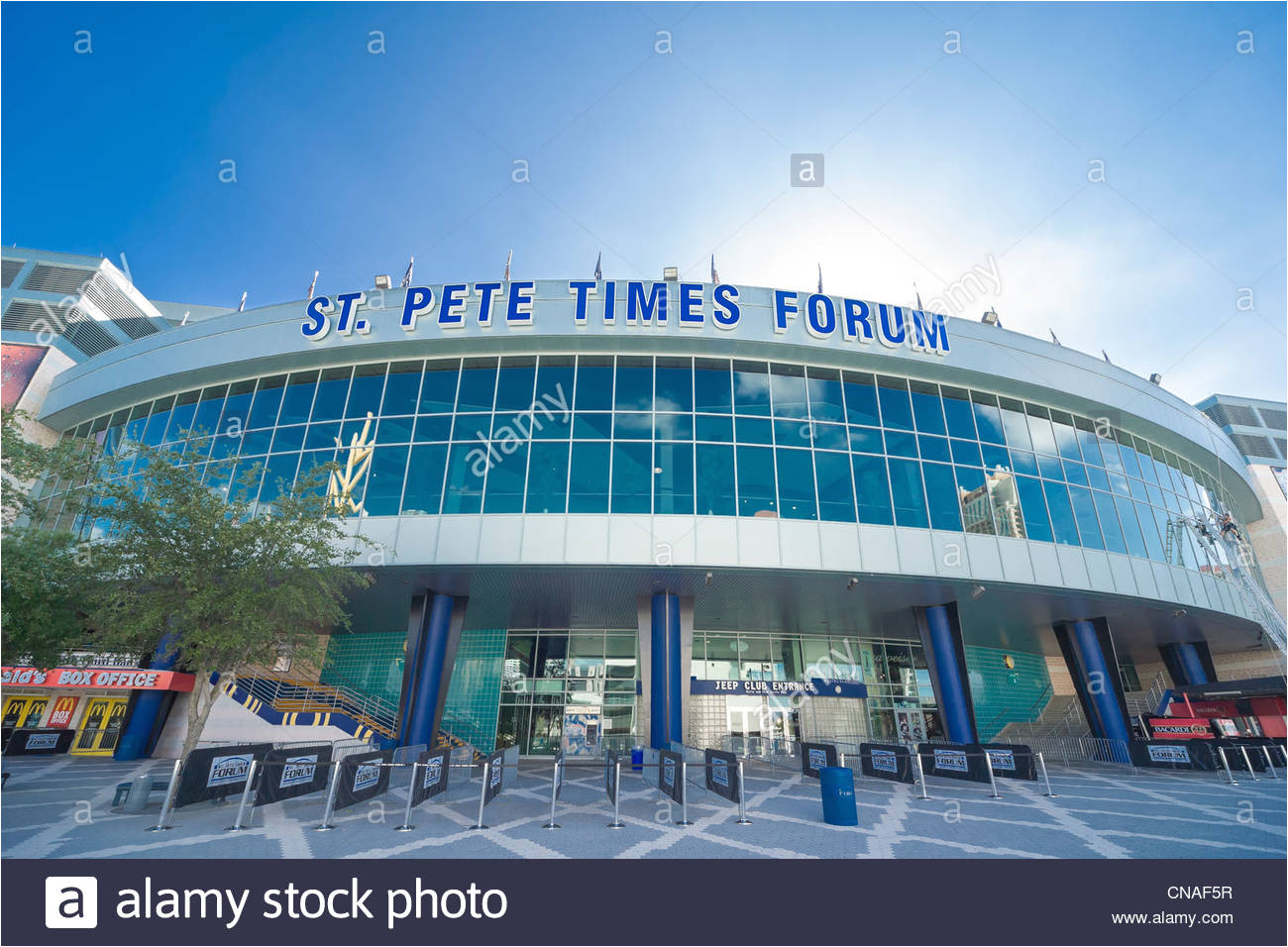 tampa bay florida st pete times forum exterior view in 2007 stock image