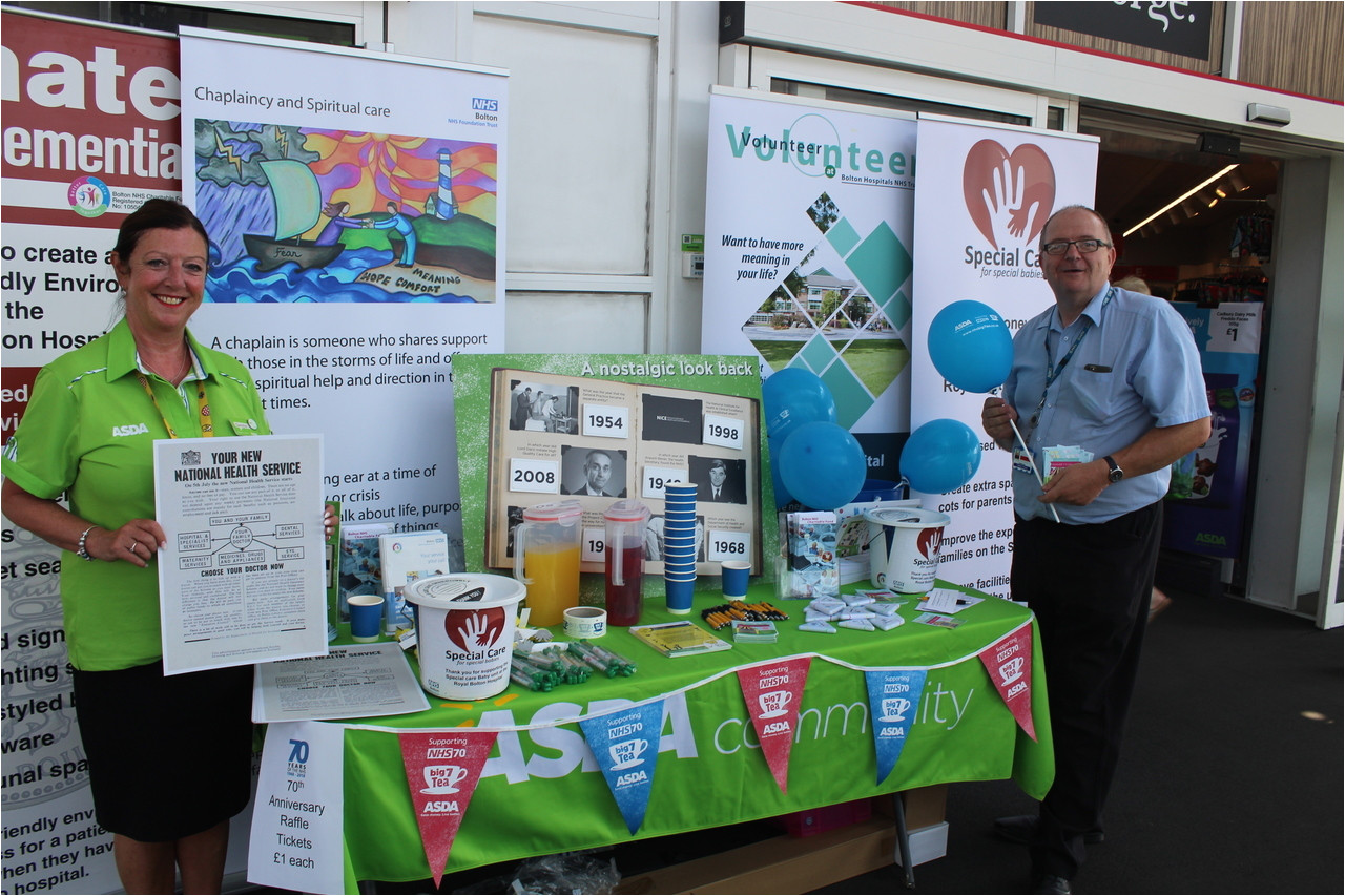 our bolton store s community champion christine baldwin was joined by andy lee from royal bolton hospital