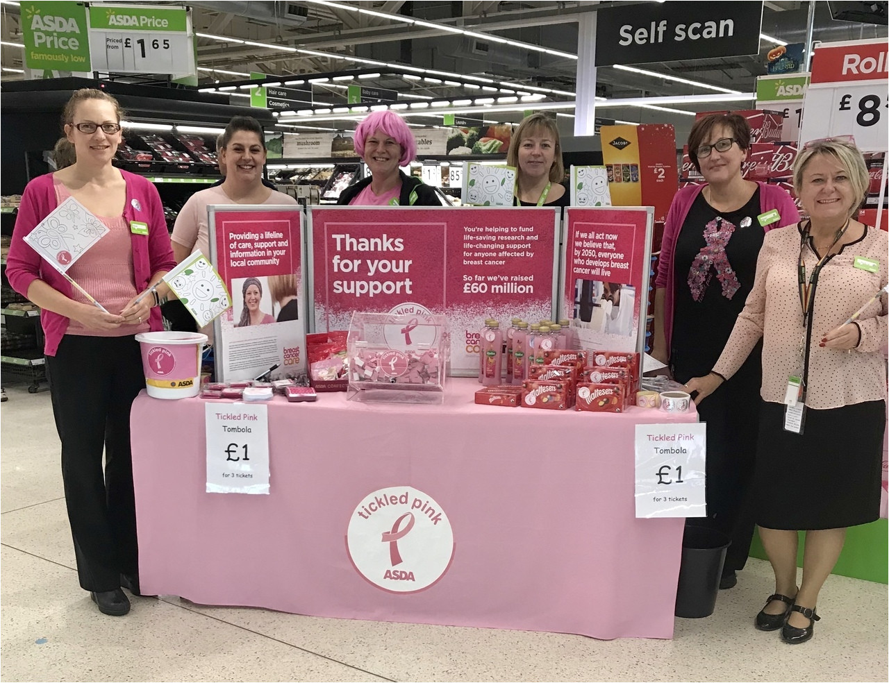 colleagues at our frome store have really been getting behind our tickled pink campaign