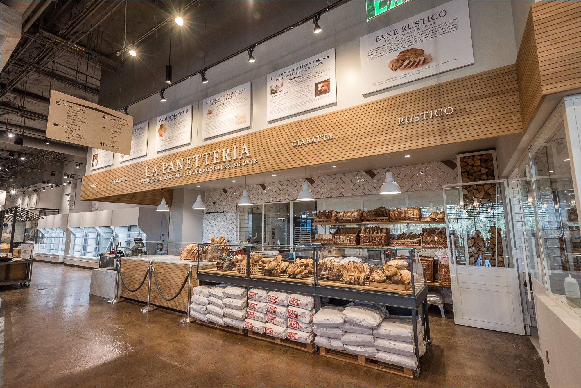 inside eataly la s colossal emporium of italian cuisine eater laclockmenumore arrownoyes the massive westfield century city project officially opens