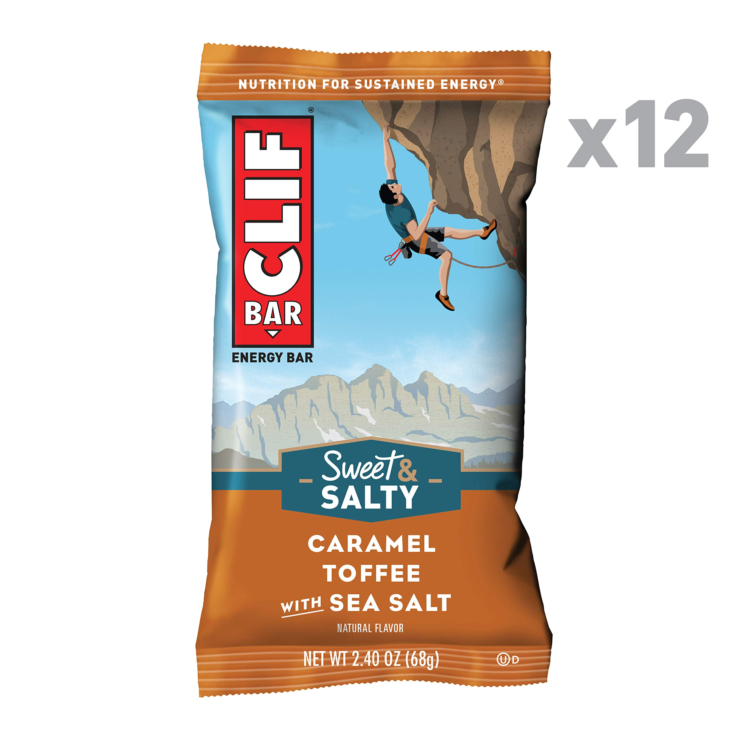 clif bar sweet salty energy bar caramel toffee flavor with sea salt
