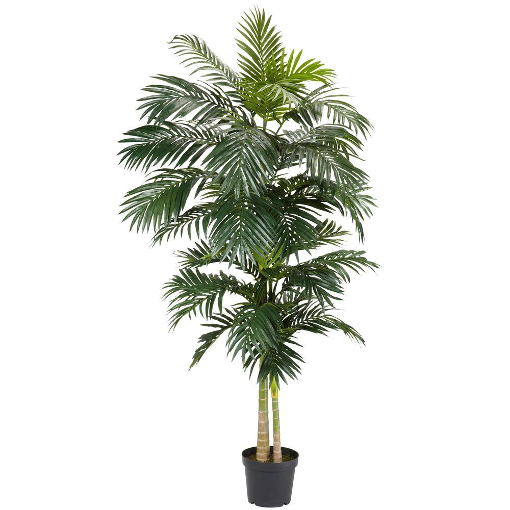 Tall Fake Palm Trees for Sale Nearly Natural 8 Ft Green Golden Cane Palm Silk Tree 5326 the