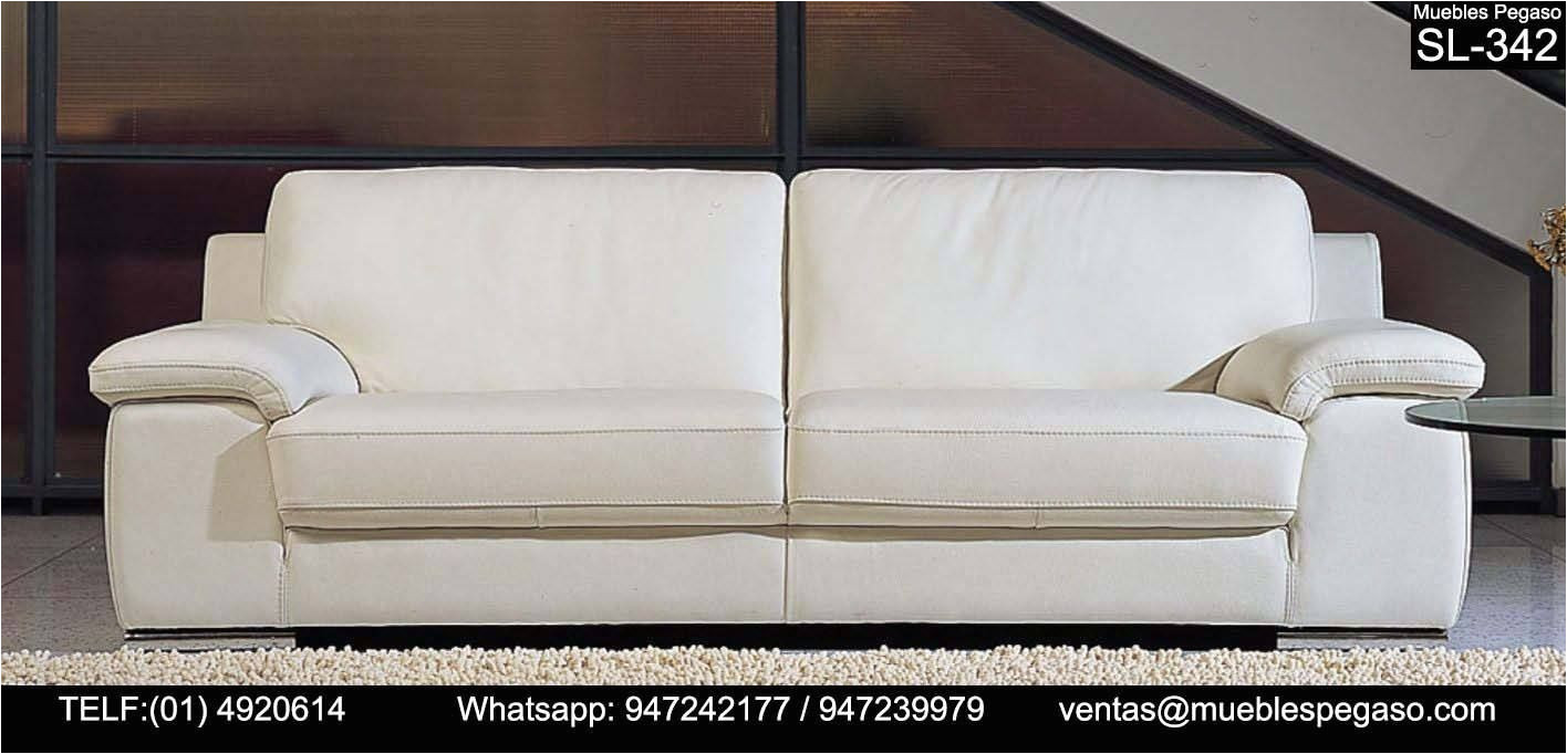 sl 342 elegante sofa en autentico cuero color blanco pa delo a la medida de