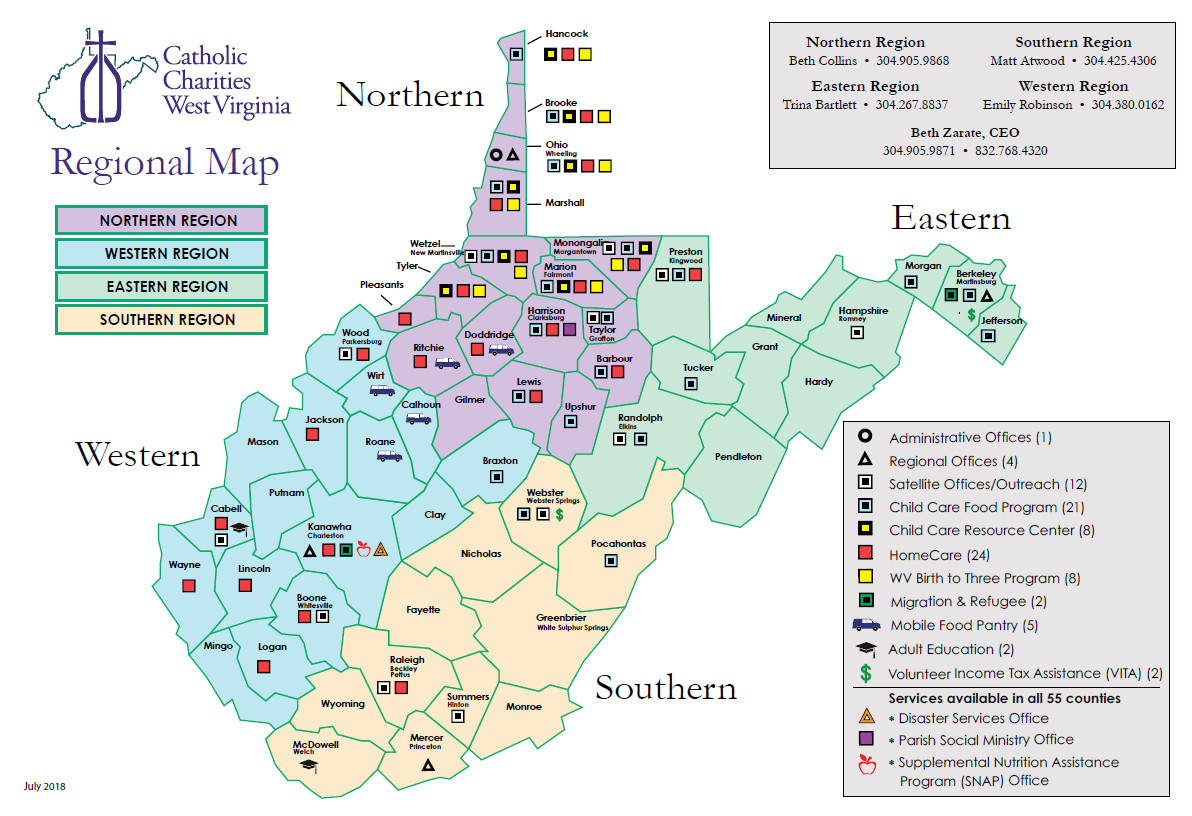 jefferson county ny tax map awesome catholic charities wv regions map catholic charities wv