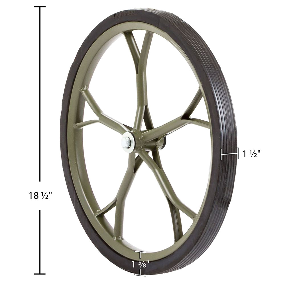 hunting game cart 18 5 solid rubber replacement wheel 1