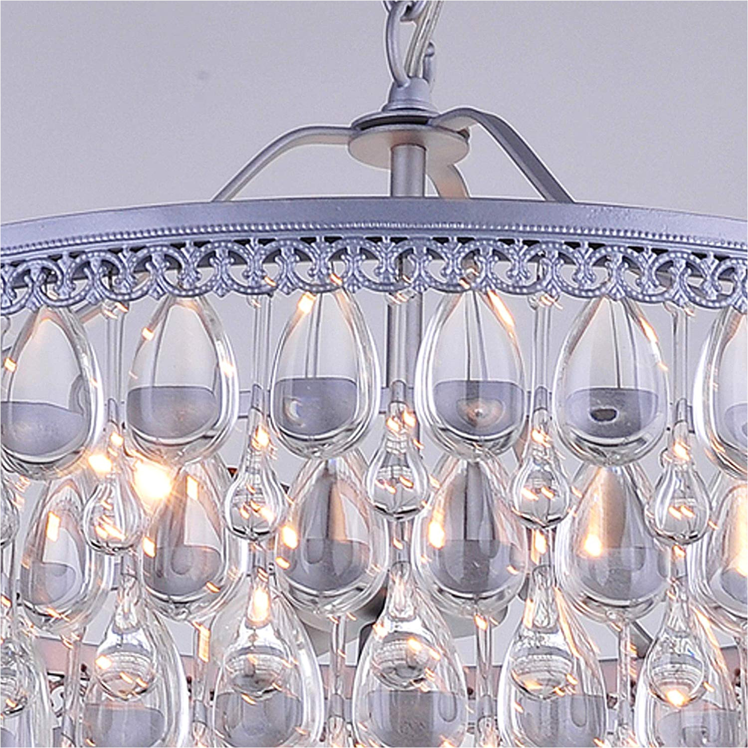 amazon com jojospring wesley crystal 6 light chandelier with clear teardrop beads home kitchen