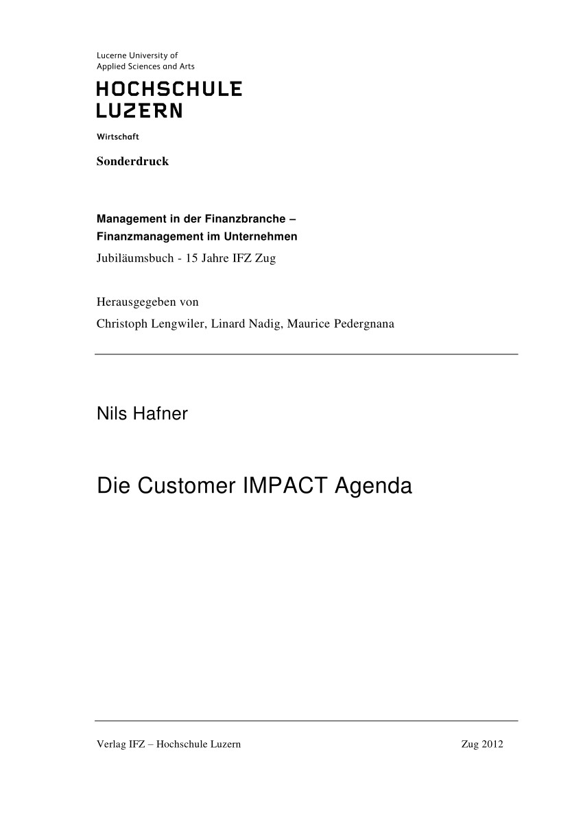 pdf die customer impact agenda