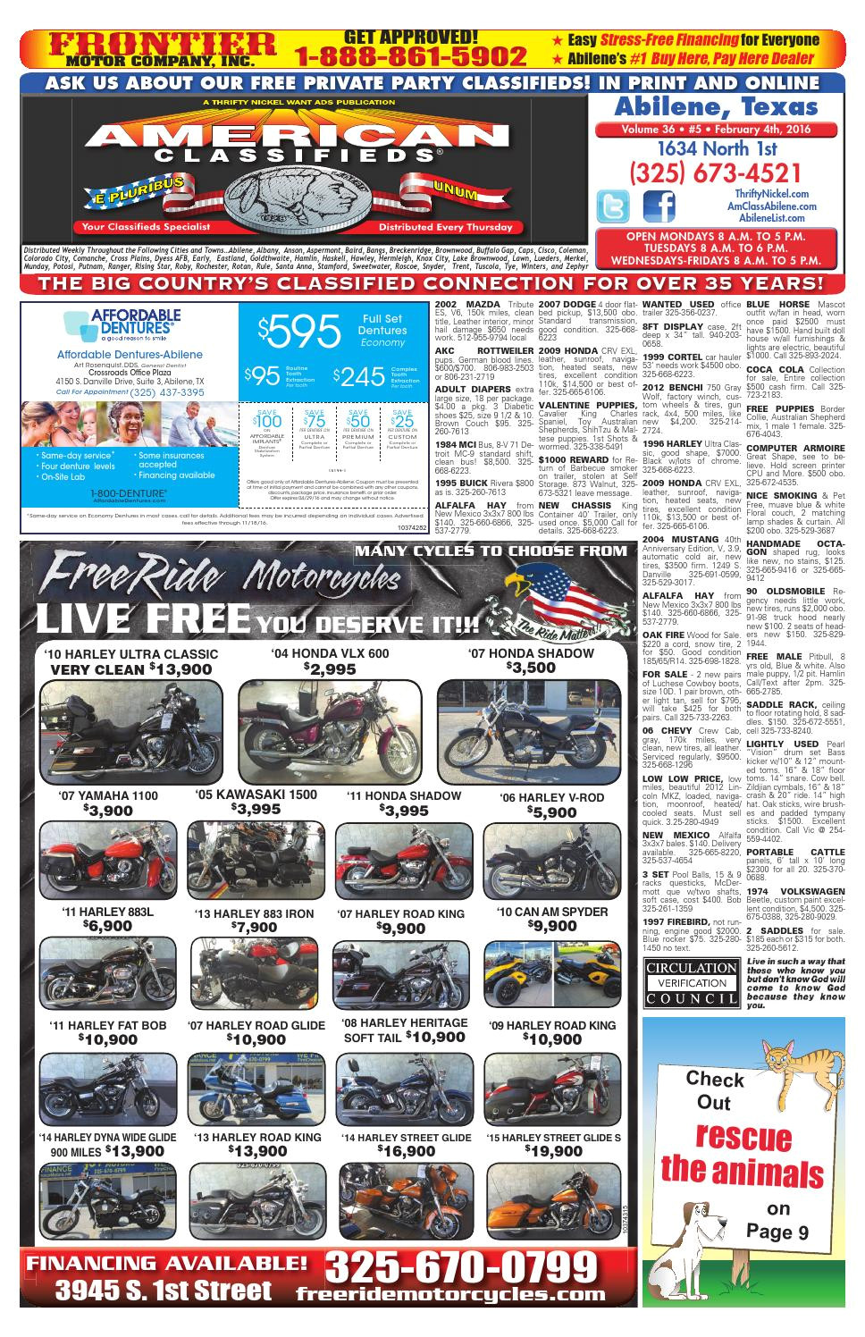 american classifieds abilene 02 04 16 by american classifieds abilene texas issuu