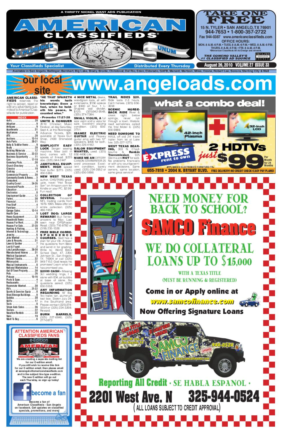 san angelo american classifieds by san angelo american classifieds issuu