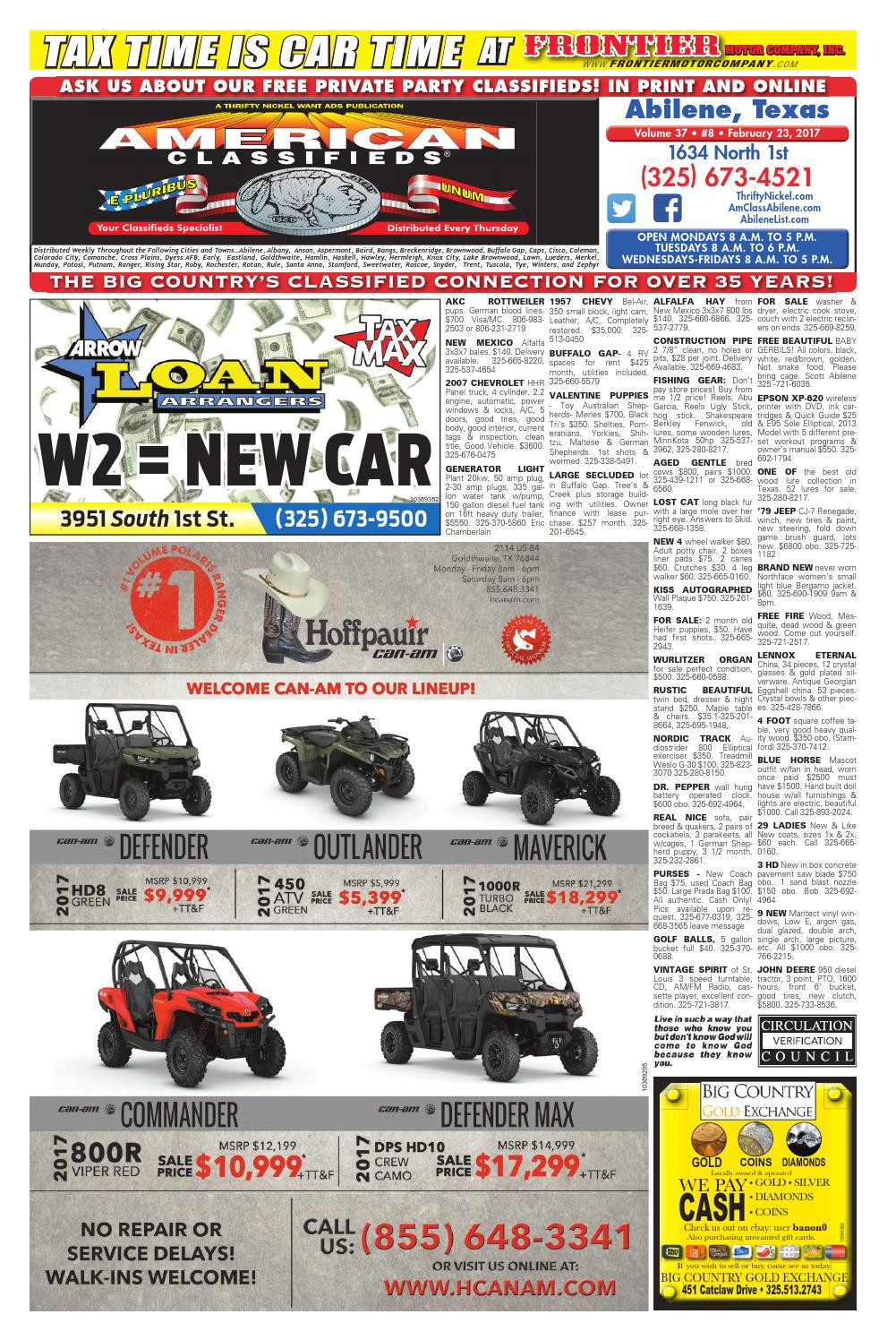 american classifieds abilene 02 23 17 by american classifieds abilene texas issuu