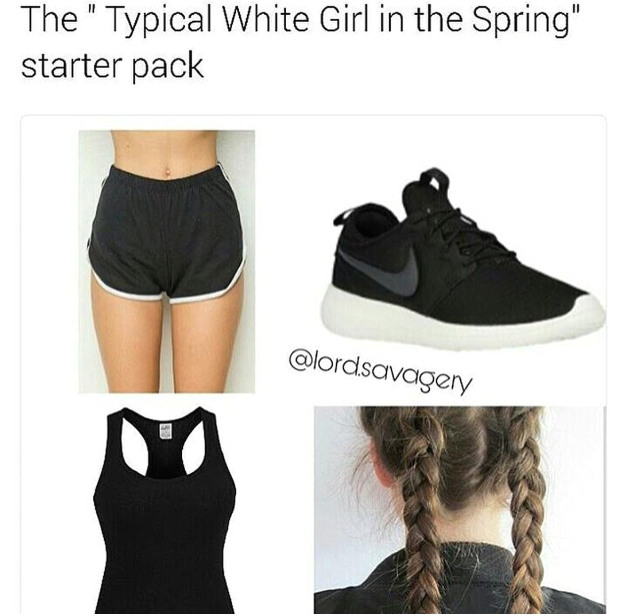 typical white girl in the spring starterpacks