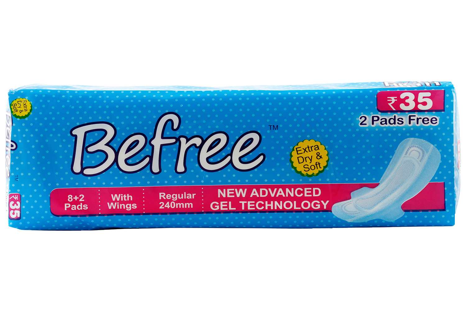 befree sanitary napkins 240 mm regular 10 sanitary pads