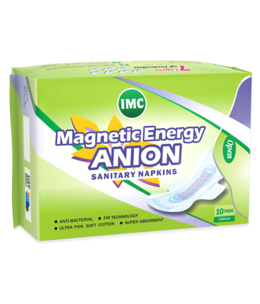 imc magnetic energy anion regular 10 sanitary pads