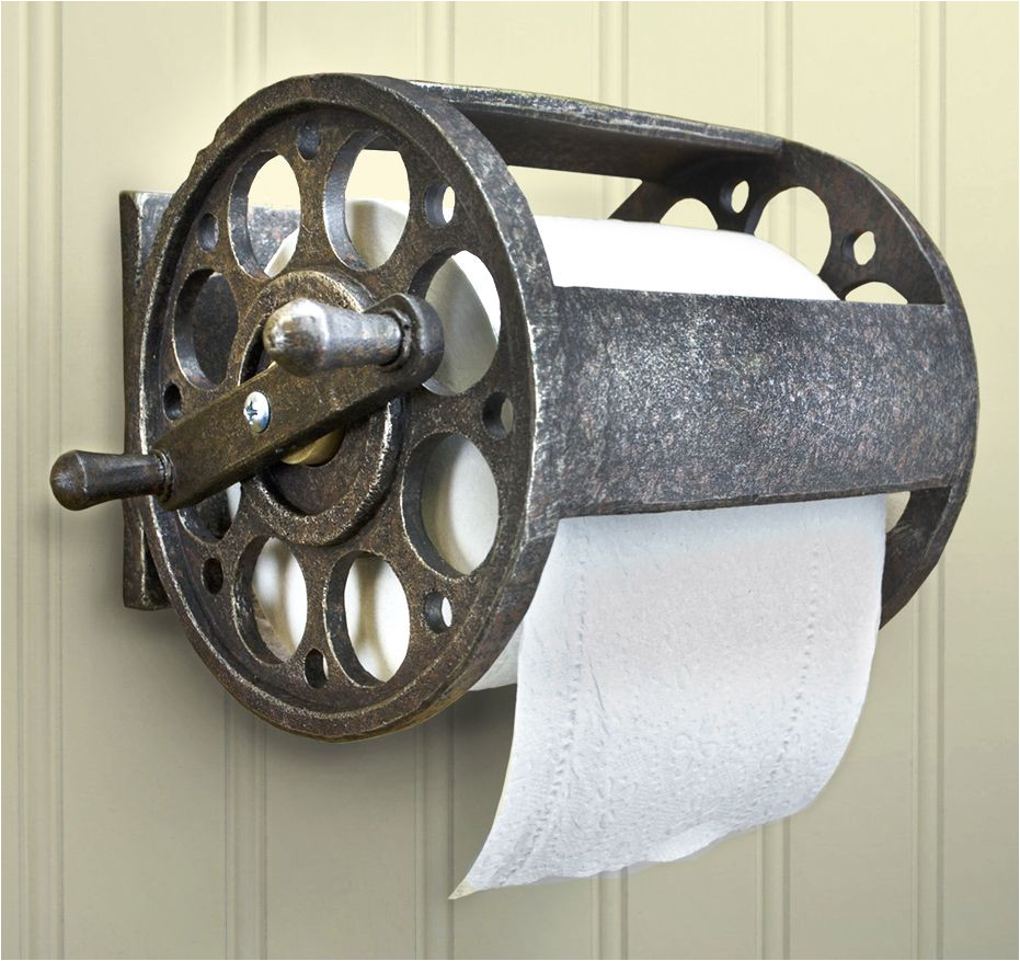 fishing reel toilet paper holder