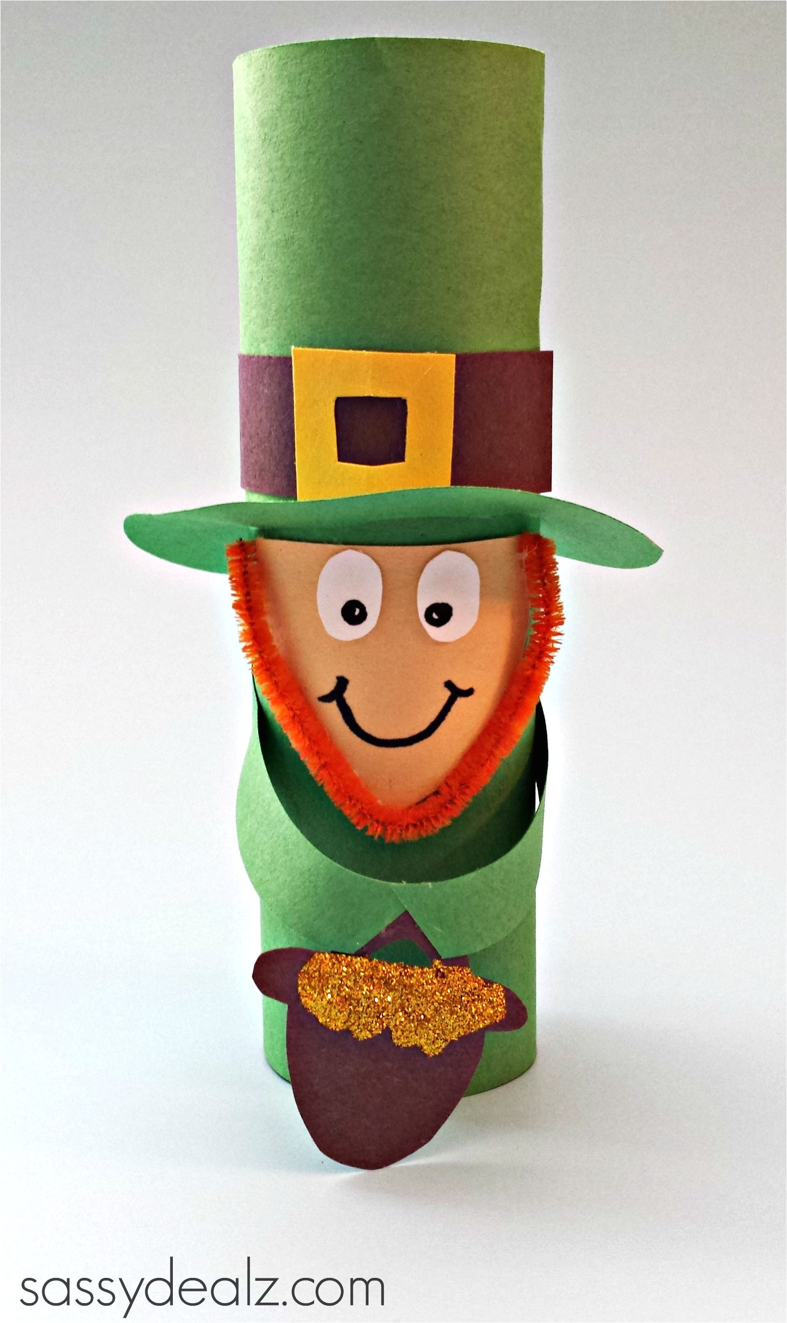 leprechaun toilet paper roll craft for st patrick s day crafty