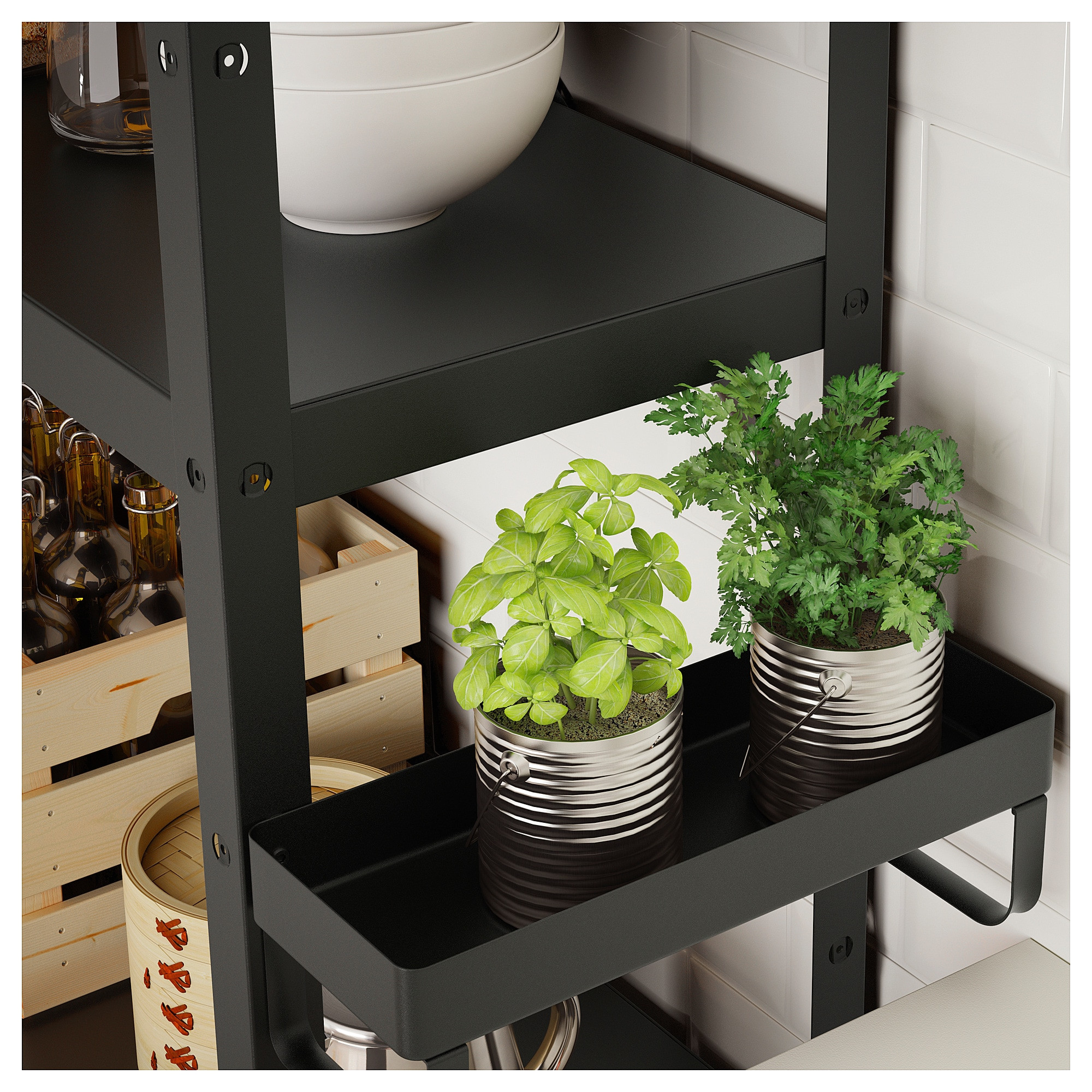 ikea bror shelving unit black