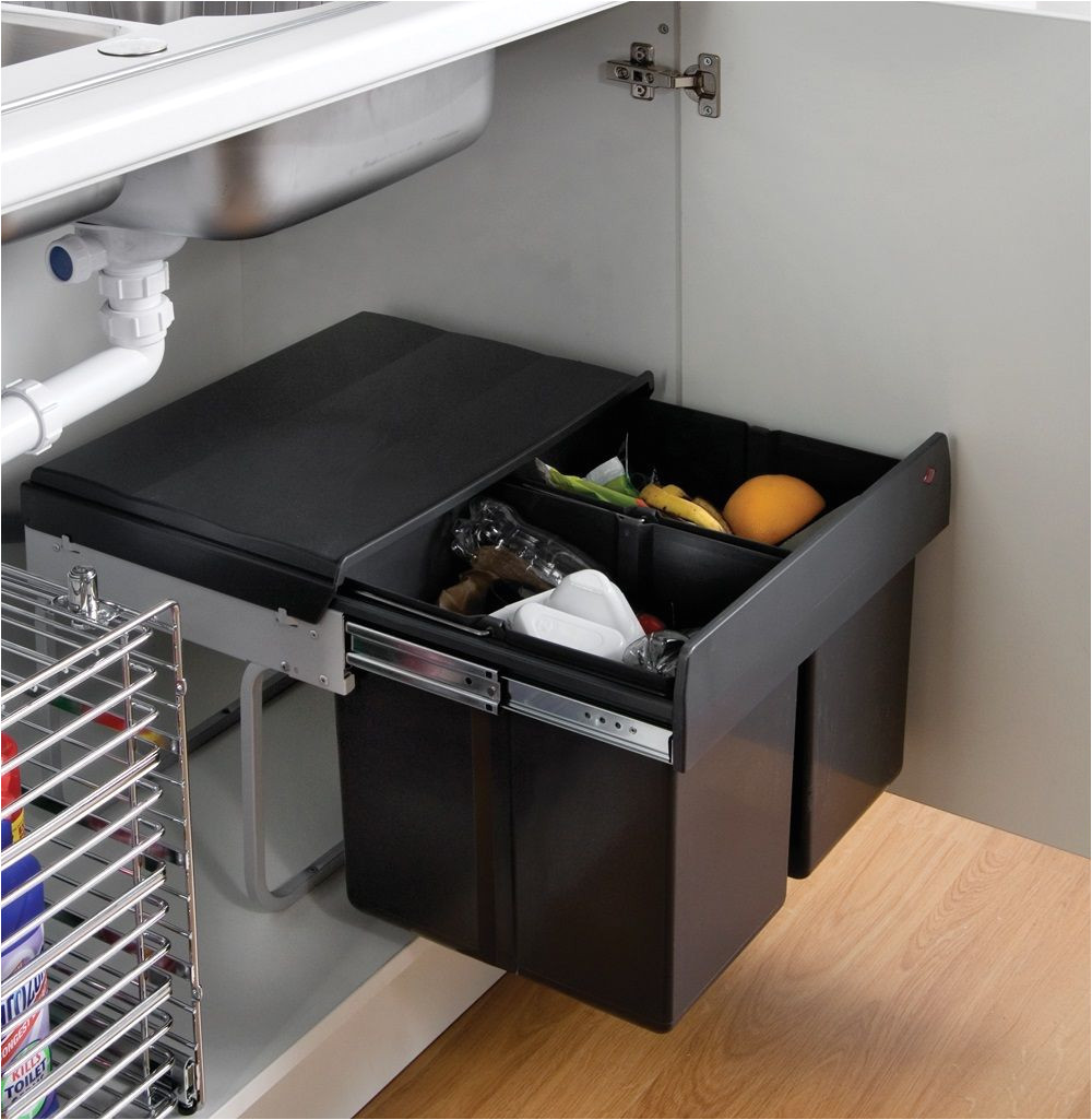 the wesco shorty internal waste bin with two bin compartments has been designed to fit under kitchen sink units it has great capacity to collect kitchen